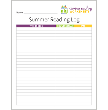 FREE Summer Reading Worksheets - AKJ Education